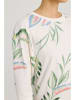 NÜMPH Longsleeve "Nubrighead" in Creme/ Grün
