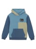 Color Kids Hoodie in Blau/ Beige