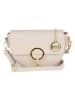 Mia Tomazzi Leren schoudertas "Azario" beige - (B)19 x (H)13 x (D)6 cm