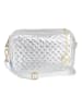 Mia Tomazzi Leren schoudertas "Zavatti" zilverkleurig - (B)23 x (H)16 x (D)11 cm