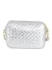 Mia Tomazzi Leder-Umhängetasche "Zavatti" in Silber - (B)23 x (H)16 x (T)11 cm