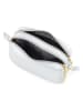 Mia Tomazzi Leren schoudertas "Zavatti" zilverkleurig - (B)23 x (H)16 x (D)11 cm