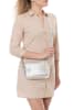Mia Tomazzi Leder-Umhängetasche "Zavatti" in Silber - (B)23 x (H)16 x (T)11 cm