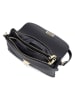 Mia Tomazzi Leder-Umhängetasche "Zambeletti" in Schwarz - (B)25 x (H)19 x (T)2 cm