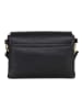 Mia Tomazzi Leder-Umhängetasche "Zambeletti" in Schwarz - (B)25 x (H)19 x (T)2 cm
