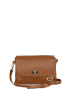 Mia Tomazzi Leder-Umhängetasche in Hellbraun - (B)25 x (H)19 x (T)2 cm