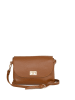 Mia Tomazzi Leder-Umhängetasche in Hellbraun - (B)25 x (H)19 x (T)2 cm