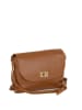 Mia Tomazzi Leder-Umhängetasche in Hellbraun - (B)25 x (H)19 x (T)2 cm