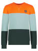 Tygo & Vito Sweatshirt "Wick" oranje/lichtblauw/groen