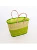 Le Comptoir de la Plage Strandtas "Ivato" beige/groen - (B)52 x (H)35 x (D)22 cm