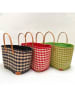 Le Comptoir de la Plage Strandtasche "Carreau" in Beige/ Blau - (B)52 x (H)35 x (T)22 cm