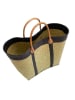 Le Comptoir de la Plage Strandtas "Tsimgy" beige/zwart - (B)55 x (H)40 x (D)22 cm