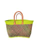 Le Comptoir de la Plage Strandtasche "Antaly" in Grün/ Pink - (B)56 x (H)30 x (T)23 cm