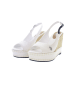 U.S. Polo Assn. Sleehaksandalen wit/beige