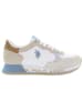 U.S. Polo Leren sneakers wit/beige