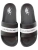 U.S. Polo Assn. Pantoletten in Schwarz/ Weiß