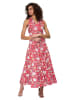 Aller Simplement Kleid in Pink/ Weiß