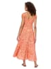 Aller Simplement Kleid in Orange/ Weiß