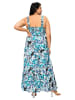 Aller Simplement Kleid in Weiß/ Blau