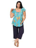 Aller Simplement Blouse turquoise/meerkleurig