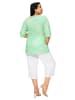 Aller Simplement Bluse in Hellgrün/ Beige