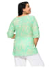 Aller Simplement Bluse in Hellgrün/ Beige