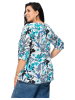 Aller Simplement Bluse in Weiß/ Blau