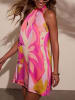 Milan Kiss Kleid in Pink/ Creme