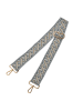 Clayre & Eef Umhängeriemen in Grau/ Beige - (L)140 x (B)5 cm