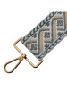Clayre & Eef Umhängeriemen in Grau/ Beige - (L)140 x (B)5 cm