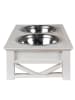 Clayre & Eef Miski w kolorze srebrno-białym dla zwierząt - 40 x 12 x 12 cm