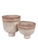 Clayre & Eef Bloempot beige - (B)27 x (H)29 x (D)17 cm