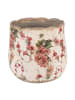 Clayre & Eef Blumentopf in Beige/ Rosa - (H)16 x Ø 18 cm