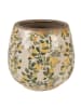 Clayre & Eef Blumentopf in Beige/ Gelb - (H)17 x Ø 18 cm