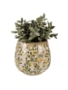Clayre & Eef Blumentopf in Beige/ Gelb - (H)17 x Ø 18 cm