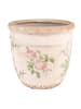 Clayre & Eef Blumentopf in Beige/ Rosa - (H)17 x Ø 18 cm