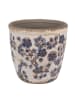 Clayre & Eef Blumentopf in Beige/ Blau - (H)16 x Ø 17 cm