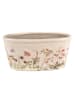 Clayre & Eef Doniczka w kolorze beżowym ze wzorem - 23 x 10 x 11 cm