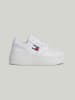 Tommy Hilfiger Shoes Leder-Keilsneakers in Weiß