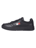 Tommy Hilfiger Leder-Sneakers in Schwarz