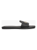 Tommy Hilfiger Leder-Pantoletten in Schwarz