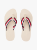 Tommy Hilfiger Shoes Zehentrenner in Beige/ Rot