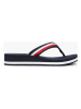 Tommy Hilfiger Shoes Zehentrenner in Dunkelblau/ Rot
