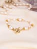 L'Atelier de Gaia Vergulde armband met parels