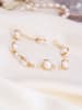 L'Atelier de Gaia Vergulde armband met parels