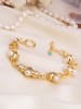 L'Atelier de Gaia Vergulde armband met parels