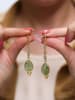 L'Atelier de Gaia Vergulde oorstekers met edelstenen