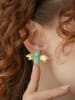 L'Atelier de Gaia Vergold. Ohrstecker mit Edelsteinen