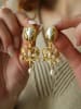 L'Atelier de Gaia Vergulde oorstekers met parels