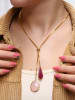 L'Atelier de Gaia Vergulde ketting met hanger - (L)60 cm